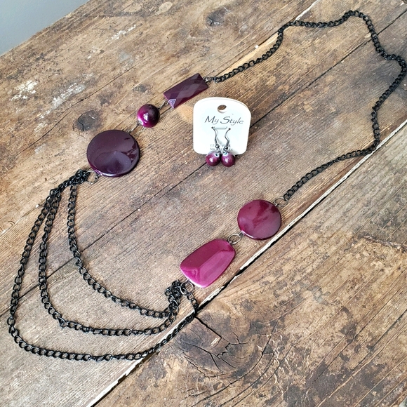 💜Vivacious Deep Violet Jewelry Set💜 - Picture 4 of 9